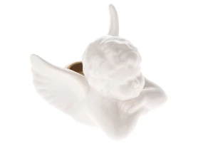 Svietnik Anjel, biely porcelán