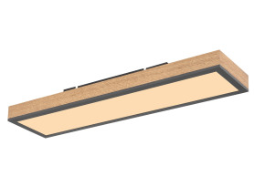 Stropní LED osvetlenie Doro 60 cm, drevený vzhľad