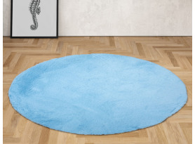 Okrúhly koberec Rabbit 60 cm, svetlo modrý