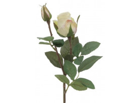 Umelá kvetina Ruža 46 cm, smotanová