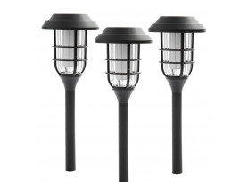 Solárne lampy (3 ks) Fano, čierna