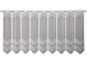 Žakárová vitrážová záclona Bistro 140x60 cm, grafický vzor