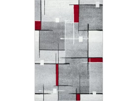 Koberec Thales 160x220 cm, šedo-červený