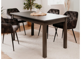 Rozkladací jedálenský stôl Coburg 137x80 cm, antracitový