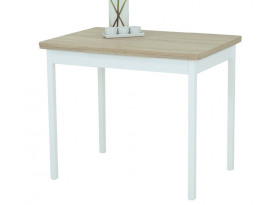 Jedálenský stôl Kiel I 90x65 cm, biely/dub sonoma