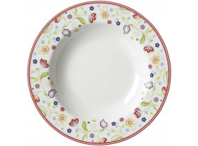 Hlboký tanier Shanti Doppio 22 cm, farebné kvety
