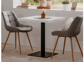 Jedálenský stôl Quadrato 70x70 cm, biely/čierny