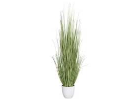 Umelá rastlina v kvetináči Zebra tráva 115 cm, zeleno-biela
