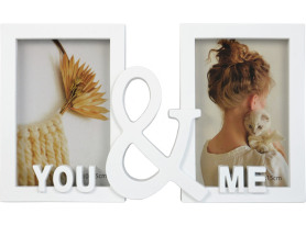 Fotorámik You & Me, 2x 10x15 cm, biely