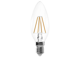 LED žiarovka Filament sviečka, E14, 3,4 W, 470 lm