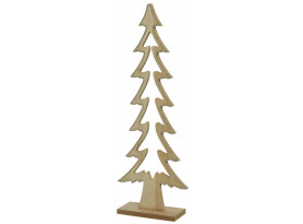 Vianočná dekorácia drevený stromček s trblietkami, 41 cm