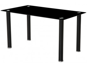 Jedálenský stôl Tabor, 140x80 cm, čierny