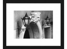 Rámovaný obraz Lampy 20x25 cm, čiernobiely