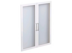 Sada sklenených dverí (2 ks) Calvia, biela