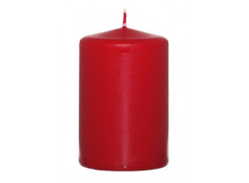 Valcová sviečka červená, 10 cm