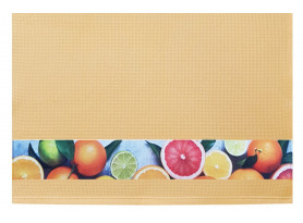 Vaflová kuchynská utierka 50x70 cm, citrusy, žltá