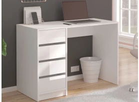Univerzálny stolík Emma, ​​biely lesk