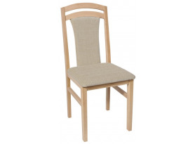 Jedálenská stolička Sylva, buk / béžovo-krémová tkanina