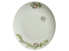 Plytký tanier 26 cm, vianočný motív vetvička