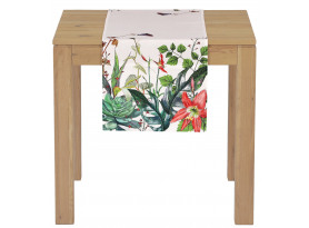 Behúň na stôl 40x150 cm, zelené listy a motýliky