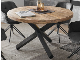Okrúhly jedálenský stôl Ace 130 cm, masívne drevo