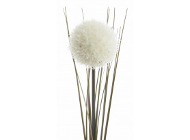 Umelá kvetina Okrasný cesnak 66 cm, biela