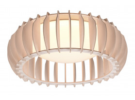 Stropné LED osvetlenie Monte 40 cm, drevo/biely plast