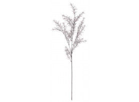 Umelá kvetina Asparagus s glitrami, strieborná, 78 cm