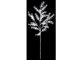 Umelá kvetina Asparagus s glitrami, biela, 78 cm