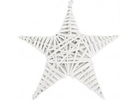 Dekoracia Hviezda 30x30 cm, biely ratan