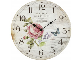 Nástenné hodiny Maison des fleurs, 30 cm