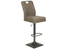 Barová stolička Jill, šedo-hnedá látka
