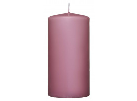 Valcová sviečka ružová, 12 cm