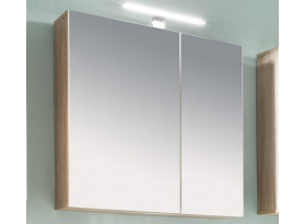 Kúpeľňová skrinka so zrkadlom Porto, dub sonoma