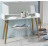 Toaletný / písací stolík so zrkadlom Kolding, biely/jaseň