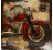 Kovový obraz na stenu Route US 66 motorka 80x80 cm, vintage