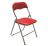 Skladacia stolička Foldus, červená ekokoža