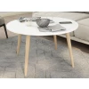 Okrúhly konferenčný stolík Porto 80 cm, biely