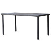 Obdĺžnikový záhradný stôl Alford 150x90 cm, černý