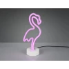 Stolná LED lampa Plameniak, biela