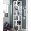 Rohový regál s priehradkami Corner Shelf, biely