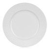 Plytký tanier Diamond Line, biely s reliéfem