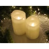 LED sviečka 12 cm, krémová, s voskom