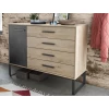 Komoda so zásuvkami Brüssel 120 cm, kamenný dub/šedá