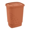 Kôš na bielizeň Flowers 55 l, terakota