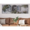 Ručne maľovaný obraz Okenice 150x50 cm, výrazná štruktúra