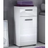 Kúpeľňová stojacie skrinka Skin, lesklá biela