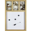 Fotorámik pre 3 ks, magnetická tabuľa 33x48x2,5 cm