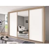 Šatníková skriňa Imperial, 250 cm, dub sonoma/biela