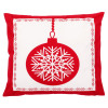 Vianočná obliečka na vankúš Červená ozdoba, 45x45 cm